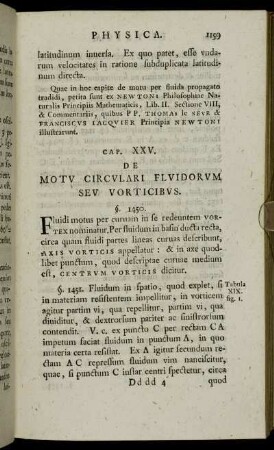 Cap. XXV. De Motu Circulari Fluidorum Seu Vorticibus