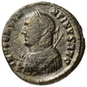 Münze, Follis, Aes 3, 317 n. Chr.