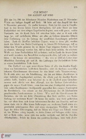 Cui bono? : ein Angriff auf Bode