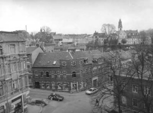 Adorf. Blick über die Kreuzung Schulstraße/Karl-Liebknecht-Straße nach Nordosten