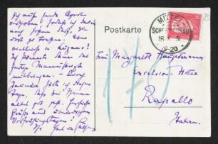 Brief von Hans von Hülsen an Margarete Hauptmann