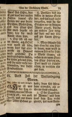 75-81, IX. Aufs Fest der Verkündigung Marien