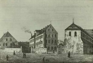 Die Baumwollspinnerei Becker und Schraps : Baumwollspinnerei Becker u. Schraps, Chemnitz, um 1840