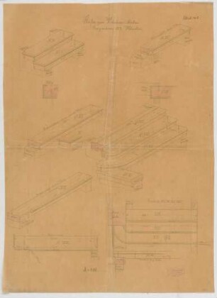 Thiersch, Friedrich von; München, Georgenstr. 16; Haus Thiersch - Stufen (Grundriss, Perspektiven, Details)