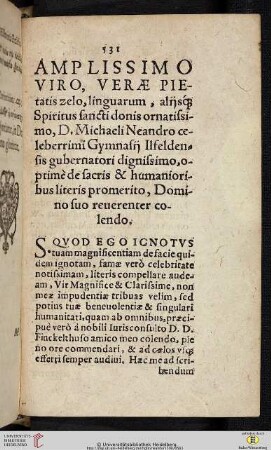 Amplissimo viro, verae pietatis zelo, […]