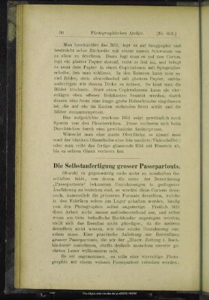 Die Selbstanfertigung grosser Passepartouts