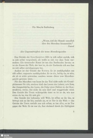 Die Gegenwärtigkeit des toten Menschengesichts