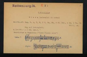 Missa (solemnis) in C-Moll