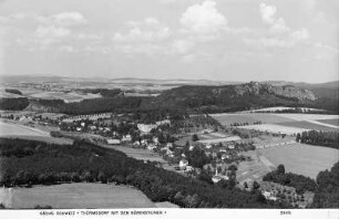 Sächsische Schweiz. Thürmsdorf mit den Bärensteinen