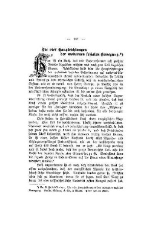 Die vier Hauptrichtungen der modernen sozialen Bewegung