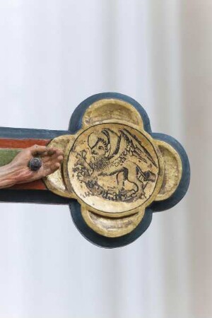 Waldecker Marienaltar — Löwe als Symbol des Evangelisten Markus