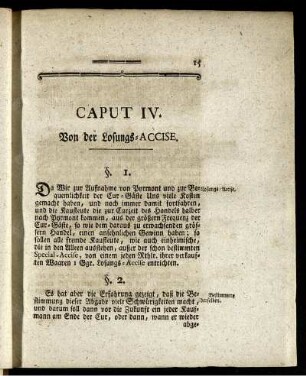 Caput IV. Von der Losungs-Accise.