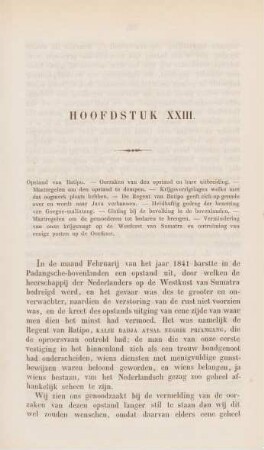 Hoofdstuk XXIII. Opstand van Batipo ...