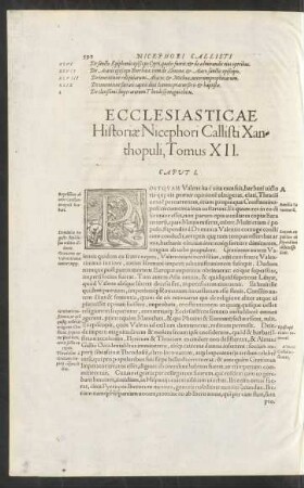 Ecclesiasticae Historiae Nicephori Callisti Xanthopuli, Tomus XII.