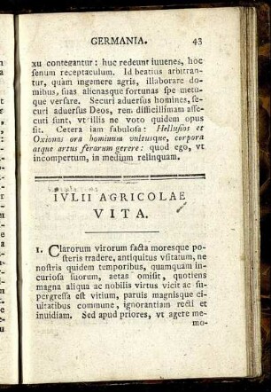 Iulii Agricolae Vita.