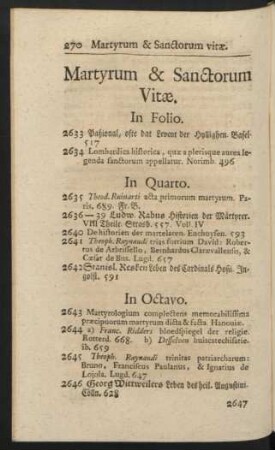 Martyrum & Sanctorum Vitae