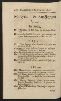 Martyrum & Sanctorum Vitae
