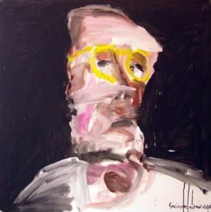 Kopf mit gelber Brille III