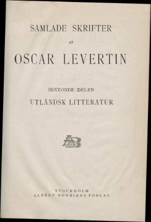 16: Utländsk litteratur