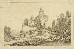 Die Burgruine Elsterberg in Elsterberg an der Weißen Elster
