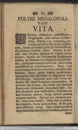 Polybii Megalopolitani Vita