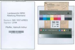 Entnazifizierung Helmuth Arthur Pfeiffer , geb. 09.01.1908 (Beamter)