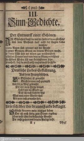 III. Sinn-Gedichte