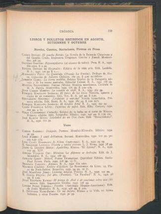 Libros y folletos recibidos en Agosto, Setiembre y Octubre