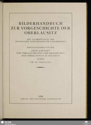 Bilderhandbuch zur Vorgeschichte der Oberlausitz
