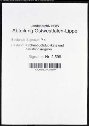 Kirchenbuchduplikat der katholischen Gemeinde Züschen, Kreis Brilon (T 1808-1843). (Gemeinde: Katholischen Gemeinde)