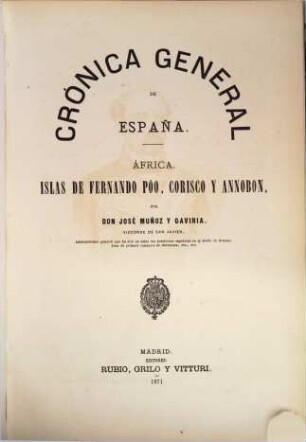 Crónica de las Islas de Fernando Póo, Corisco y Annobon