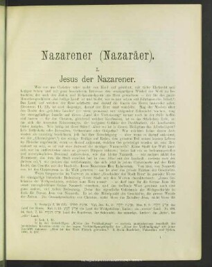 Die Nazarener (Nazaräer)