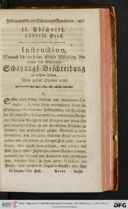 II. Abschnitt, LXXXVIII. Stueck