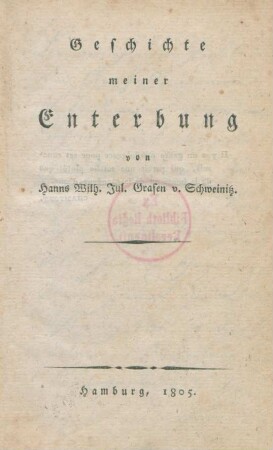Geschichte meiner Enterbung