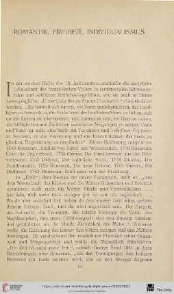 Romantik, Freiheit, Individualismus