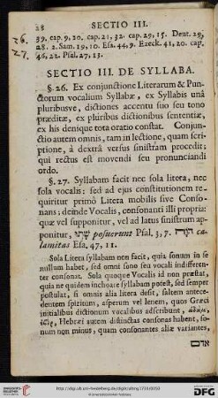 Sectio III: De Syllaba