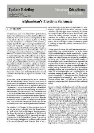 Afghanistan's elections stalemate