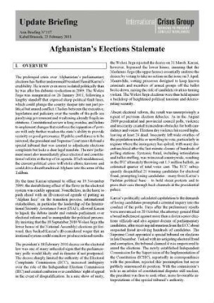 Afghanistan's elections stalemate