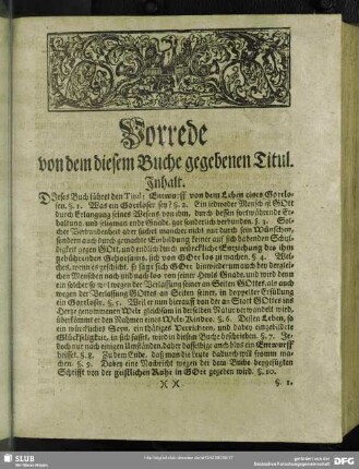 Vorrede von dem diesem Buche gegebenen Titul