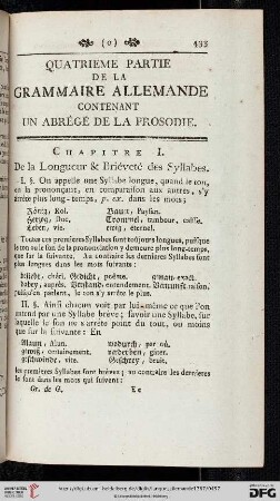 IV. Partie, de la Prosodie