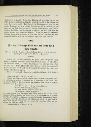 ¬Die¬ alte heidnische Welt und das neue Reich Jesu Christi : (aus dem schriftlichen Nachlasse des Herrn Justizrats Reinhard in Ehrenbreitstein) ; (Schluß)
