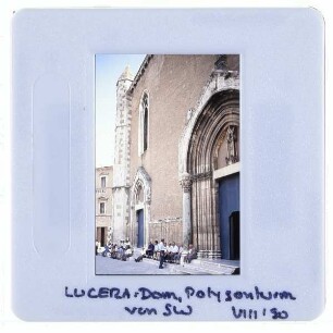 Lucera, Kathedrale : Polygonturm und Westfassade