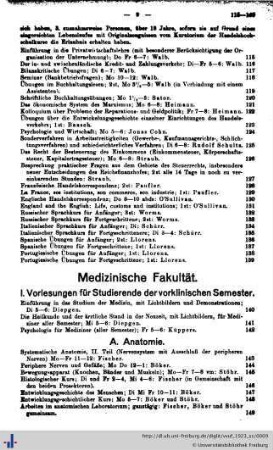 Medizinische Fakultät.