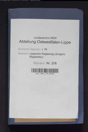 Akten des Beamtenausschusses IIa, Band 1