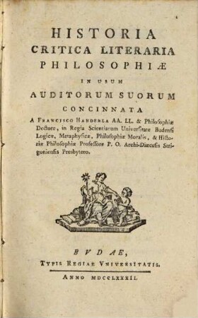 Historia critica literaria philosophiae