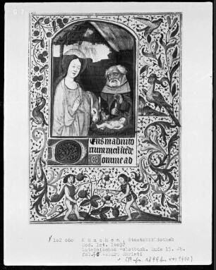 Lateinisches Gebetbuch mit französischem Kalender — Christi Geburt, Folio 70