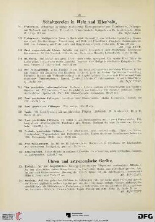 Schnitzereien in Holz und Elfenbein (Nr. 341-353)