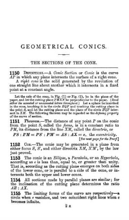 Section VII. Geometrical Conics.
