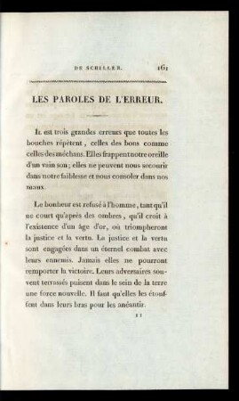 Les Paroles De L'Erreur.