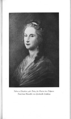 Rebecca Claudius, geb. Behn, die Gattin des Dichters Nach dem Gemälde von Friederike Leisching